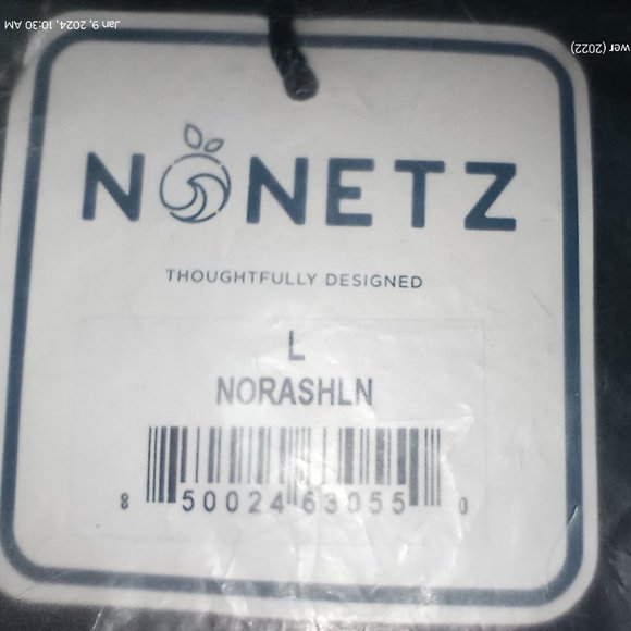 NoNetz Kid's Long Sleeve Zipper Front Sustainable Rash Guard Shirt Navy Blue L - Picture 2 of 2